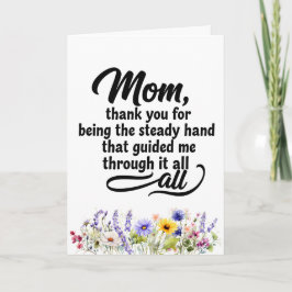 Mama Sichere Hand führte mich Aquarell Wildblume Karte