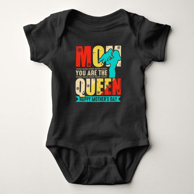Mama Sie sind die Königin-67761 Baby Strampler (Vorderseite)