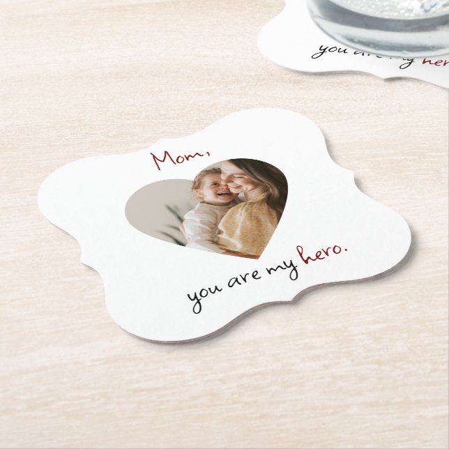 Mama Sie sind mein Hero Paper Untersetzer für Getr (angewinkelt)