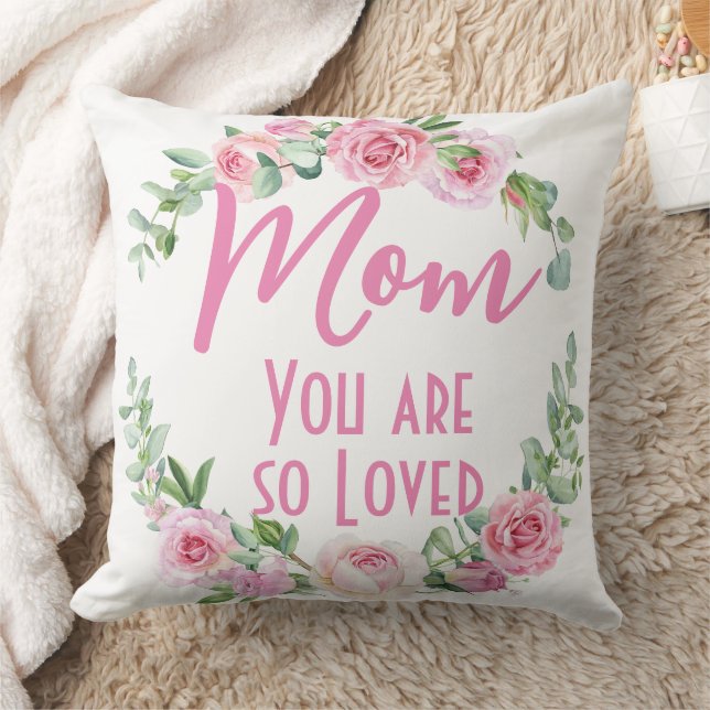 Mama Sie sind so liebt Blumenreath Rose Kissen (Decke)