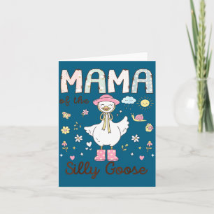 Mama Silly Goose Erstgeburtstags-Illustration Karte