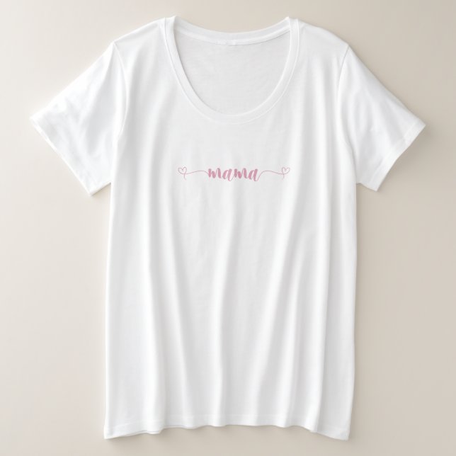 Mama Simple Minimalistisch T - Shirt (Design vorne)