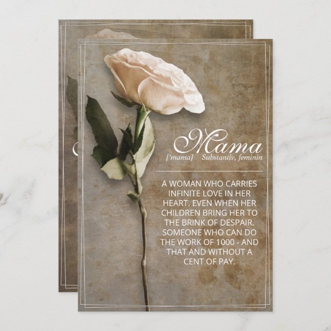 Mama - simply irreplaceable - vintage (Vorne/Hinten)