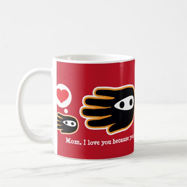 Mama sind Sie ein Krieger Kaffeetasse (Links)