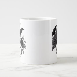 Mama Skull and Crows Halloween Jumbo Tasse