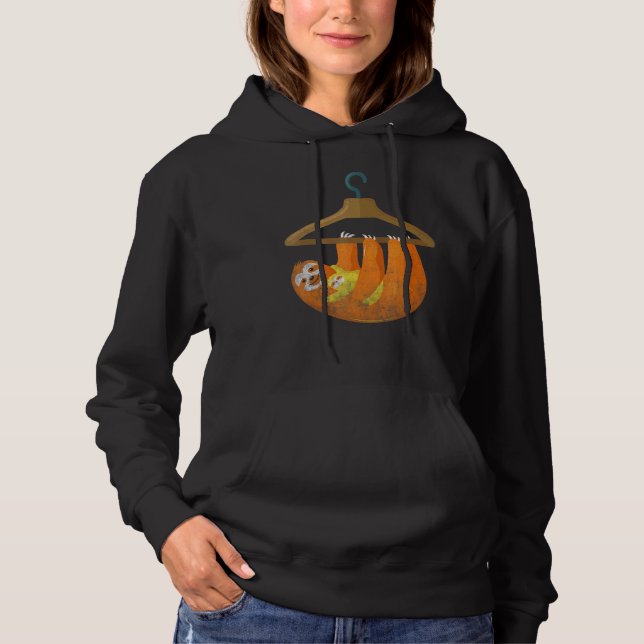 Mama Sloth and Baby Sloth Spirit Animal Match F Hoodie (Vorderseite)
