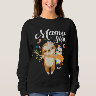 Mama Sloth Autism Awareness Sweatshirt