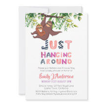 Mama SLOTH einfach nur um Pink Baby Girl herumhäng