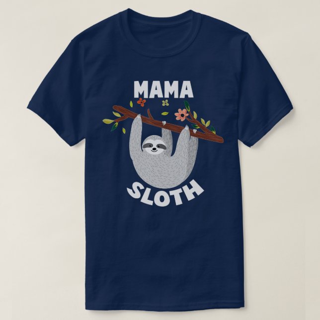 Mama Sloth Matching Family  T-Shirt (Design vorne)