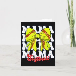 Mama Softball Coquette Bow Game Day Softball Movie Karte