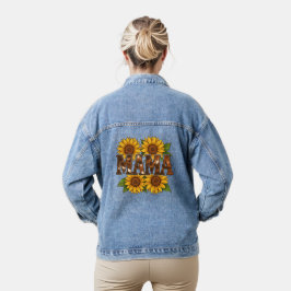 Mama Sonnenblumen Geschenk für Mama Muttertag rust Jeansjacke