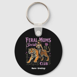 Mama-Sozialverein | Funny Trendy Graphic Gift Schlüsselanhänger