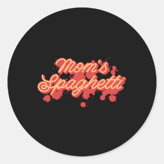 Mama Spaghetti Meatballs Tomato Sauce Mutter's Da Runder Aufkleber