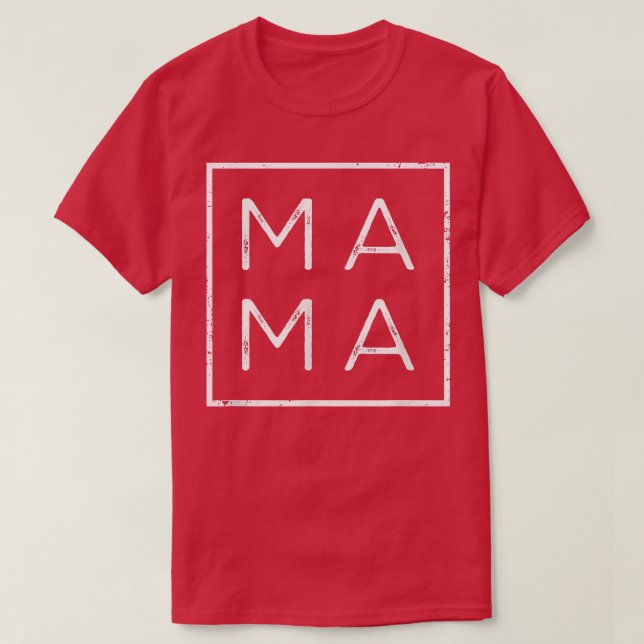 Mama Square T-Shirt Matching Outfits Mothers Day,  (Design vorne)