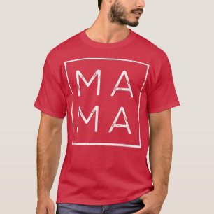 Mama Square T-Shirt Matching Outfits Mothers Day, 