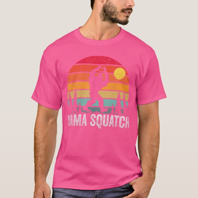 Mama Squatch Mutter Sasquatch Familienpassendes Ko T-Shirt (Vorderseite)
