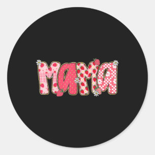 Mama Strawberry Mommy Mama Happy Mütter Day Mama L Runder Aufkleber