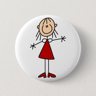 Mama-Strichmännchen-Knopf Button