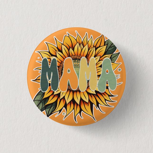 MAMA Sunflower Button (Vorderseite)