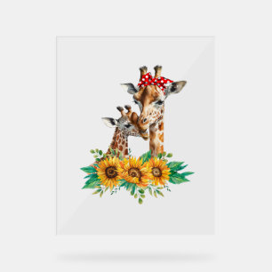 Mama Sunflower Safari Africa Animals Kinder Niedli Acrylschild