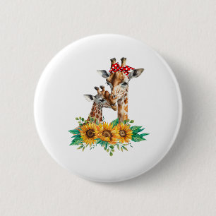 Mama Sunflower Safari Africa Animals Kinder Niedli Button