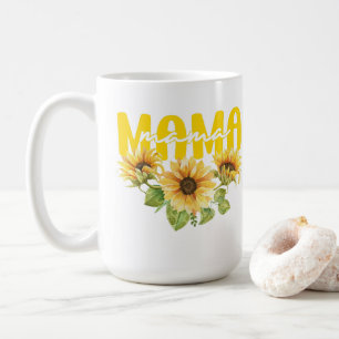 Mama Sunflower Sunshine - fröhliches Blumendesign Kaffeetasse