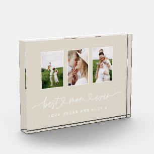 Mama süße moderne Schrift Multi-Foto-Geschenk natü Fotoblock