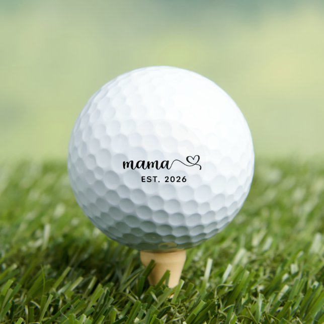 Mama Swash Herz-Schriftart Golfball (Insitu T-Shirt)