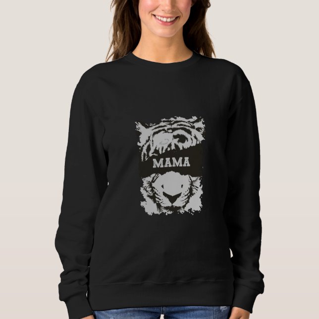 Mama Sweatshirt mit Tiger Print (Vorderseite)