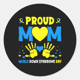 Mama T21 World Down Syndrome Awareness Day Band 1 Runder Aufkleber