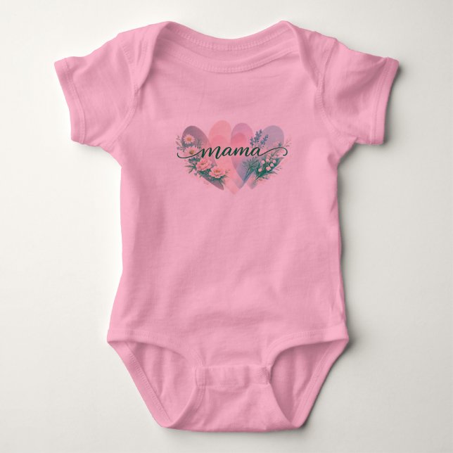 Mama T-Shirt Baby Strampler (Vorderseite)
