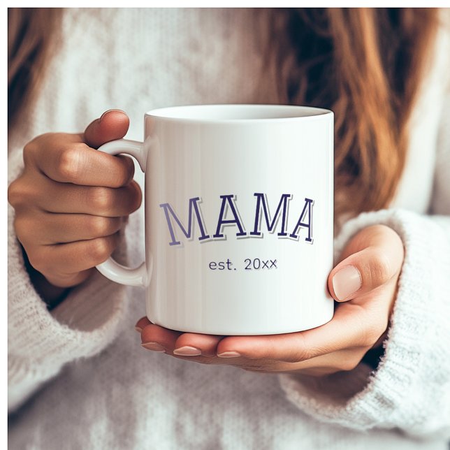 Mama ☕️ Tagesgeschenk Personalisierter Mütter Kaffeetasse (Mama Established ☕️ Personalized Mothers Day Gift Coffee Mug)