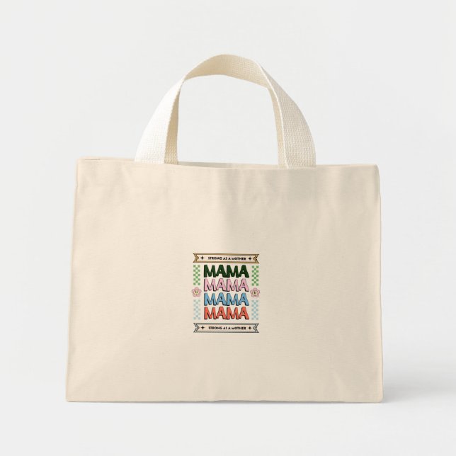 Mama-Tasche – Farbdesign mit Typografie Celebra Mini Stoffbeutel (Vorne)