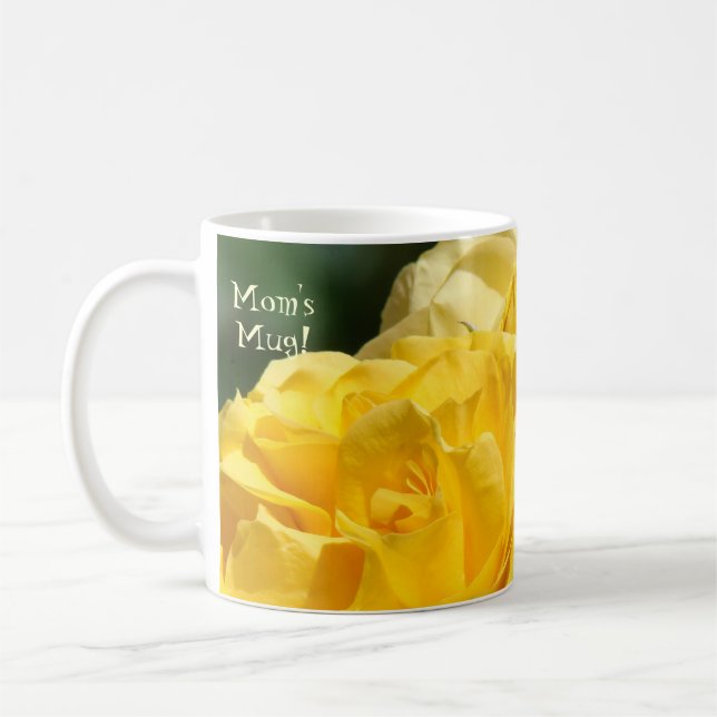 Mama Tasse! Kaffee-Cup-Tasse Gelbe Rose Blume Tasse (Links)