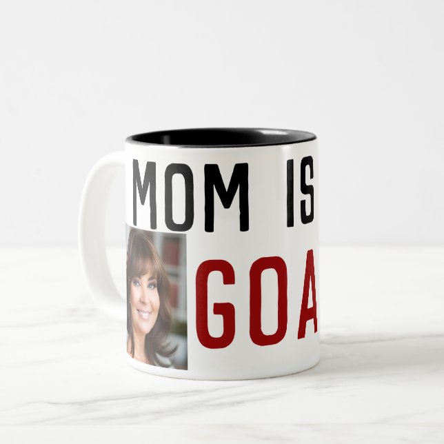 Mama Tasse Moderne Mama Beste Mama GOAT Kaffee Tas (Vorderseite Links)