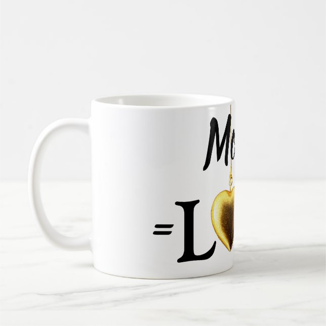 Mama Tasse moderne Mama Liebe goldenes Herz Kaffee (Links)