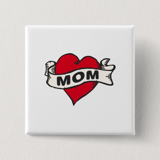 Mama-Tätowierung Button (Vorderseite)