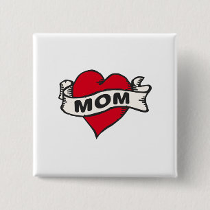 Mama-Tätowierung Button