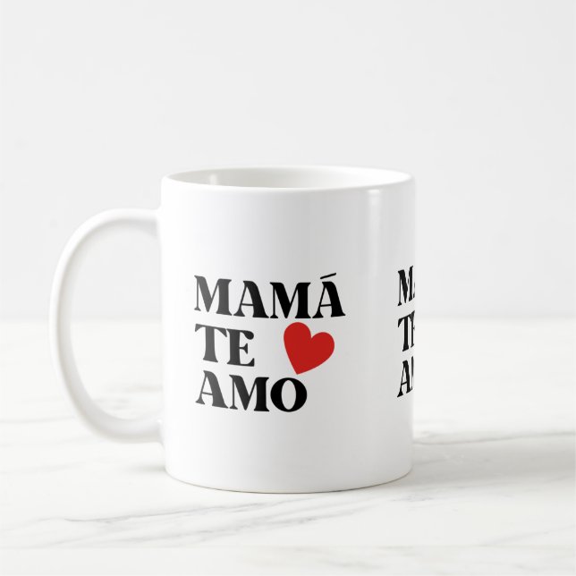 MAMA TE AMO HEART LIEBE KAFFEETASSE (Links)
