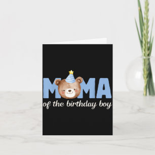 Mama Teddybär 1. Geburtstag Jungen-Party-Familie Karte