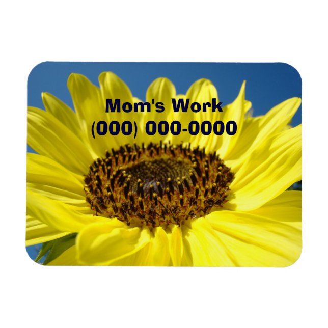 Mama Telefon-Rufnummernmagnet Sonnenblumen Magnet (Horizontal)