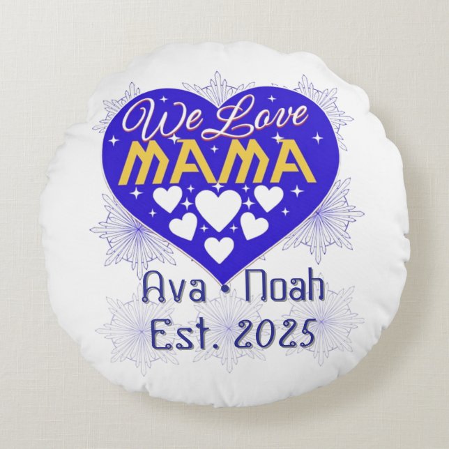 Mama Throw Kissen - Gemütliches Dekor der Minimali (Vorderseite)