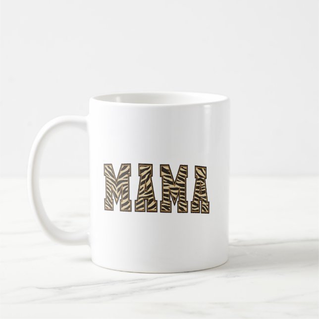 MAMA Tierdruck Bogen-Schriftzug Kaffeetasse (Links)