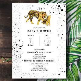 Mama Tiger Neutral Baby Shower Einladung