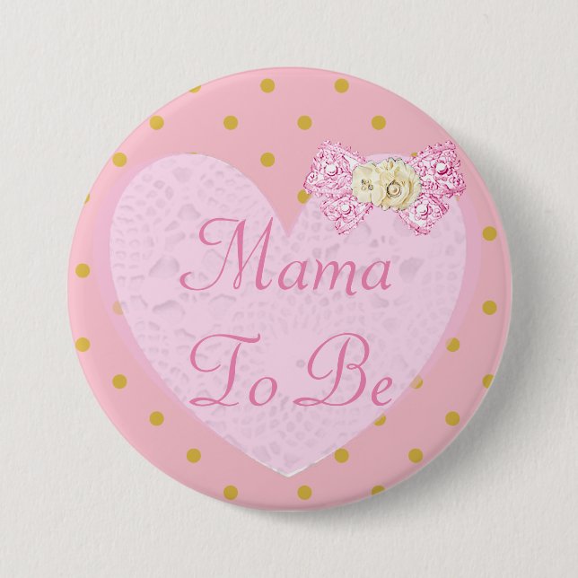 Mama to be Baby Shooter Button (Vorderseite)
