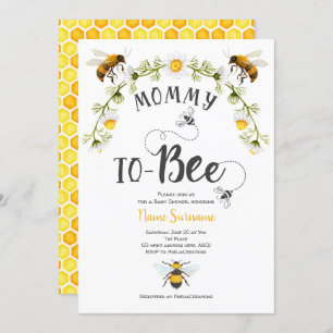 Mama to be, Bee Baby Shower Einladung