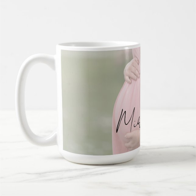 Mama-to-be-Foto Babyduschgeschenk Kaffeetasse (Links)