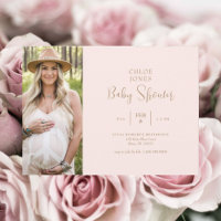 Mama-to-be-Foto Pink Simple Baby Shower