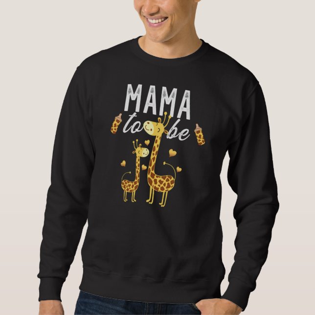 Mama to be Giraffe Baby Dusche Niedliche Mama Sweatshirt (Vorderseite)