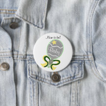 Mama to be Yellow Star Green Bow Baby Rattle Showe